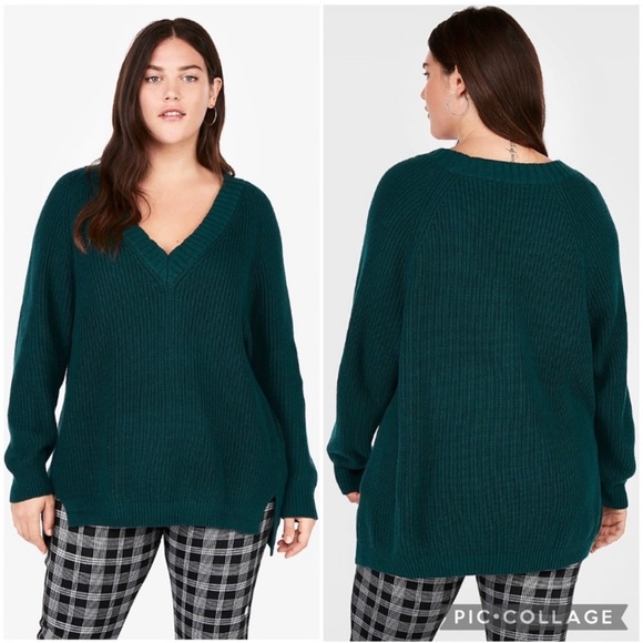 Express Sweaters - Express Teal Oversized Sweater XS